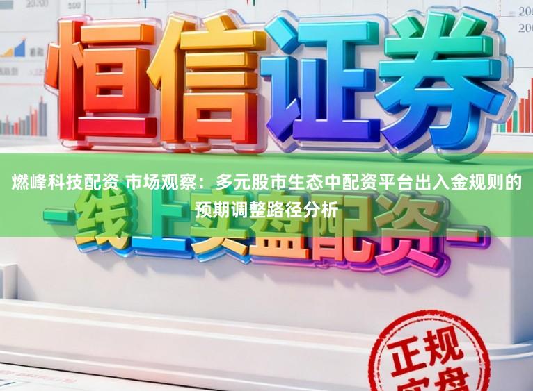 燃峰科技配资 市场观察：多元股市生态中配资平台出入金规则的预期调整路径分析