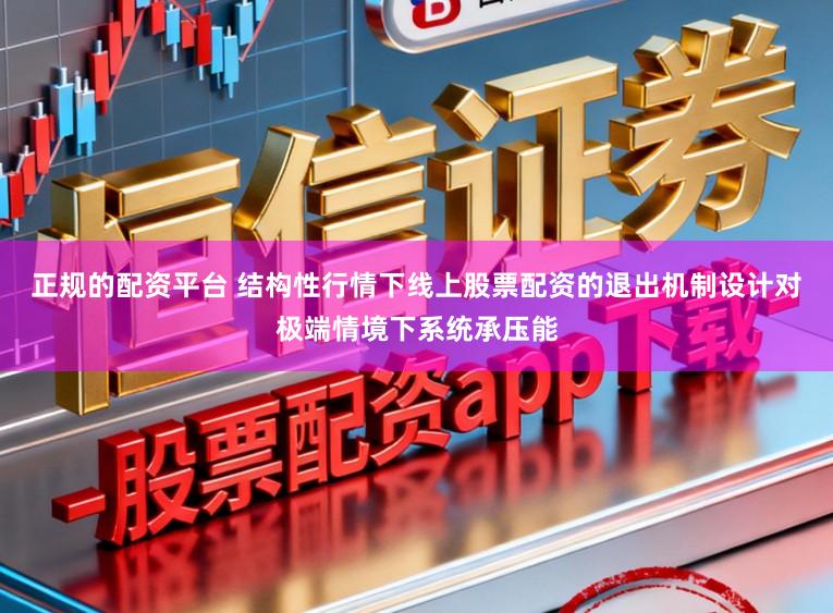 正规的配资平台 结构性行情下线上股票配资的退出机制设计对极端情境下系统承压能